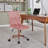 Ergonomic Velvet Armless Swivel Adjustable Height Office Task Chair-1336767008