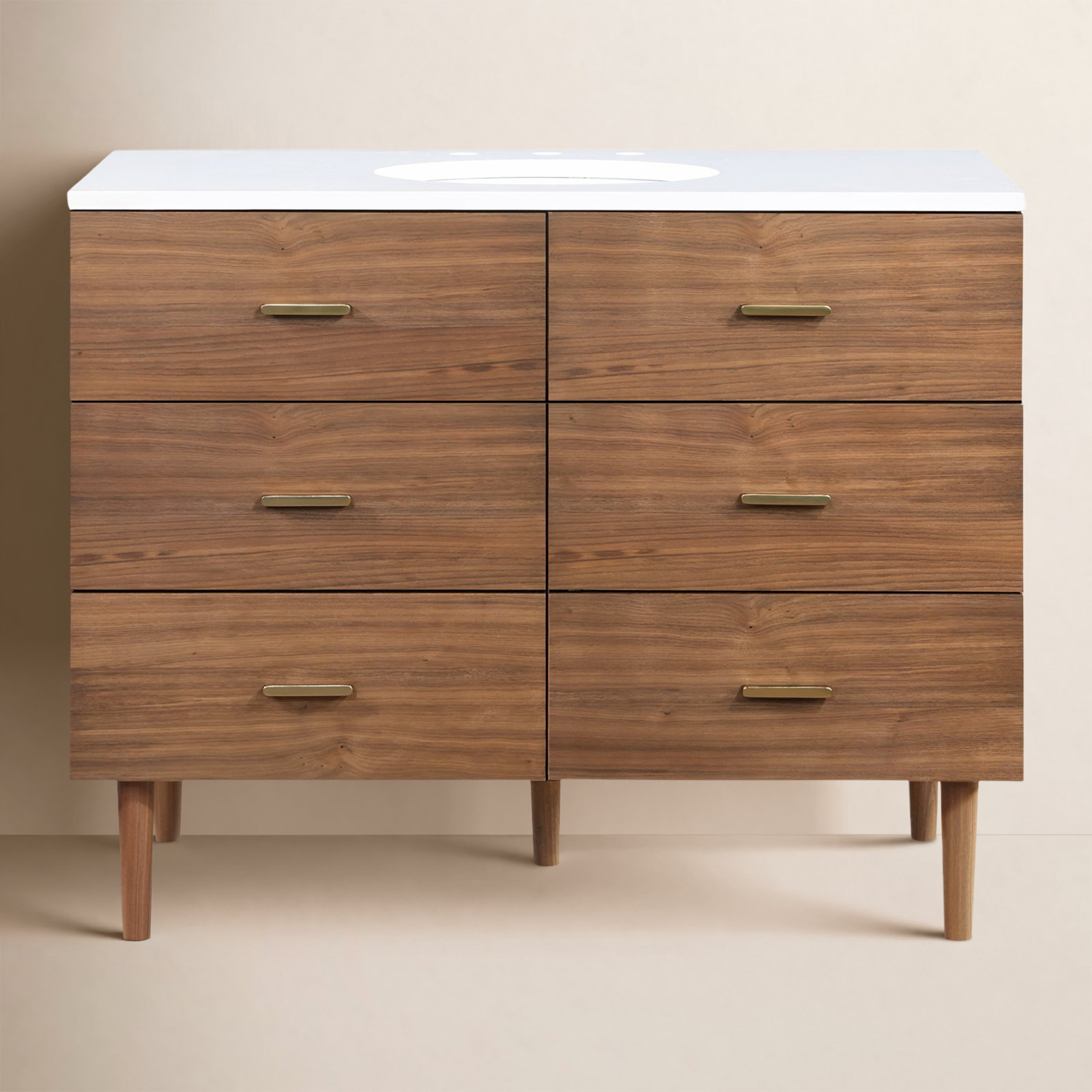 Dondi 42" Walnut Single Bathroom Vanity