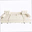 Canapé-lit 109,5 po en forme de U avec lit escamotable, canapé-lit convertible 2 en 1 avec accoudoirs amovibles et ports USB, canapé modulaire surdimensionné avec méridienne pour le salon / appartement-934057245