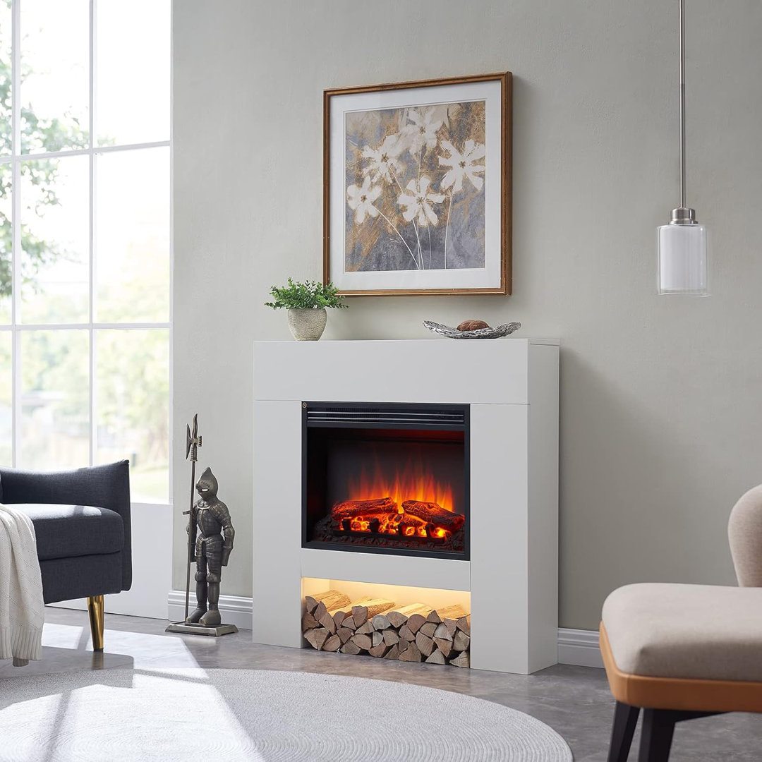 FLAMME Beadell Electric Fireplace with surround with 2kW Fireplace Heater Multiple Colours Available