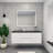 Castin 60" Wall-Mounted Single Left Sink Bathroom Vanity Set-976019373
