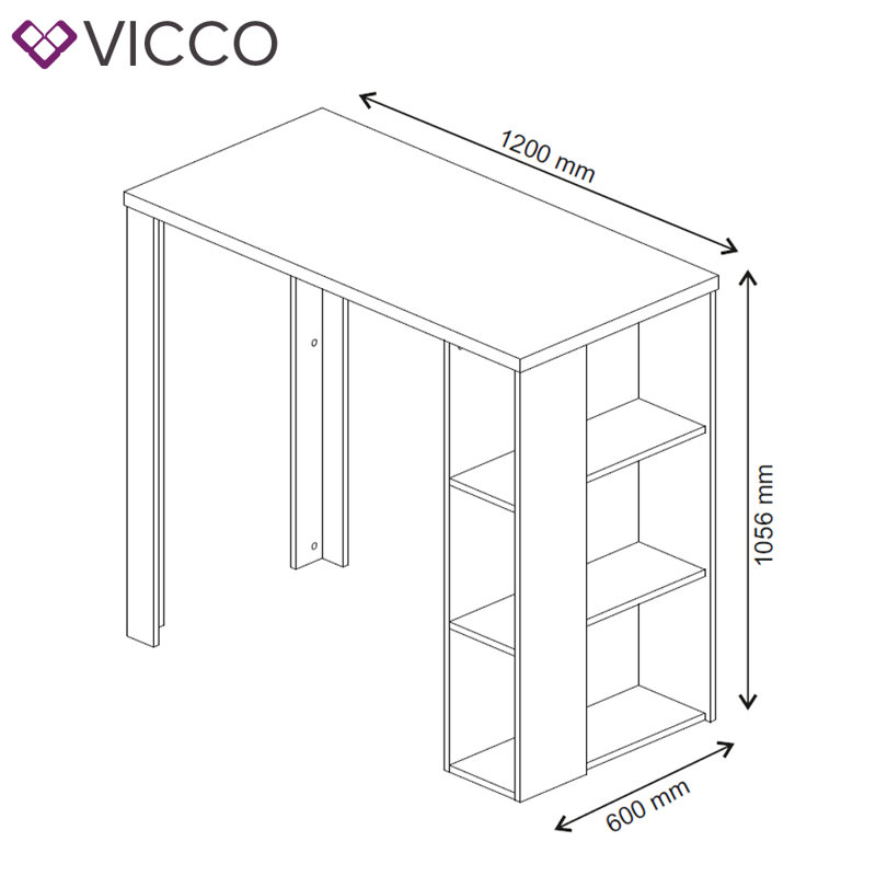 Muhsin Dining Table, White