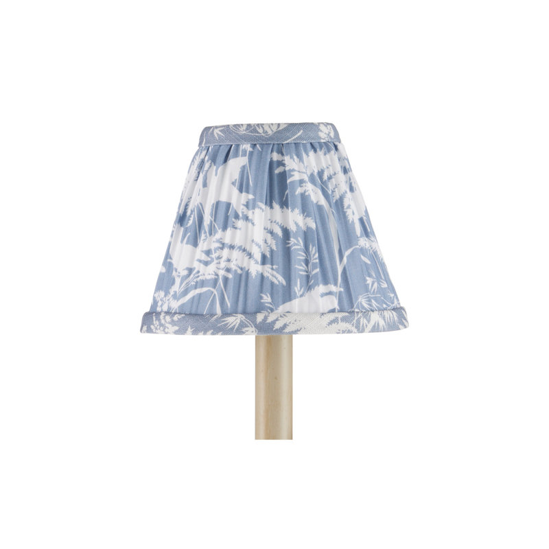 Aviary - Tapered Chandelier Shade - Dusty Blue, Ivory, Dusty Blue, Ivory