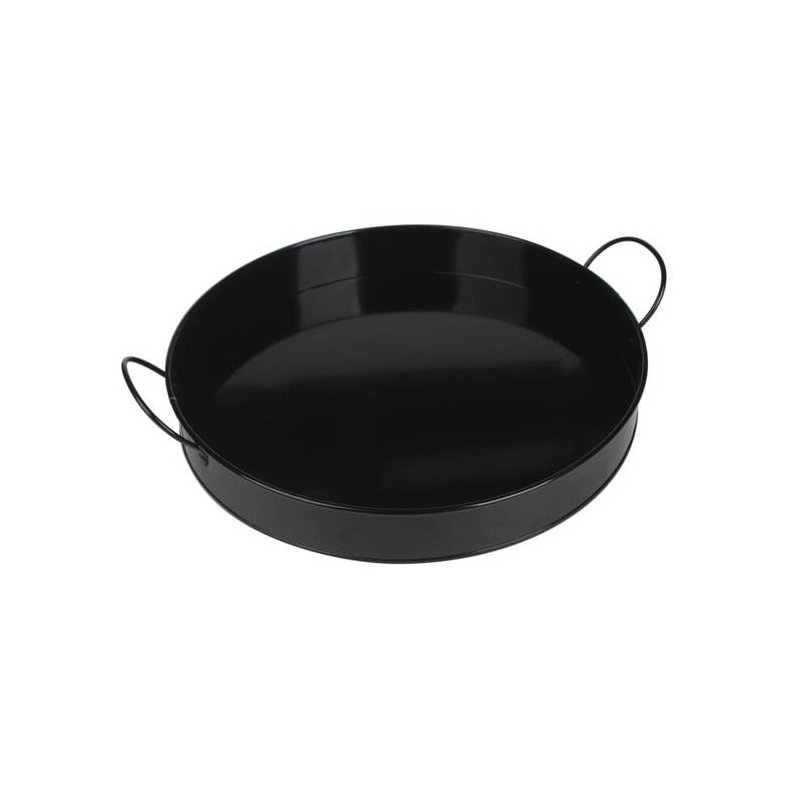 Plateau de service rond galvanisé avec poignées Pyron