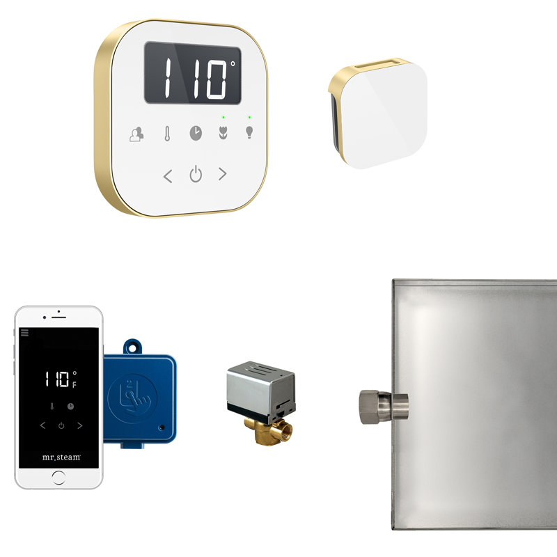 Ensemble de générateur de vapeur AirButler, Blanc / laiton satiné