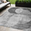 Tapis extérieur lavable géométrique gris et gris anthracite 5 pi x 8 pi