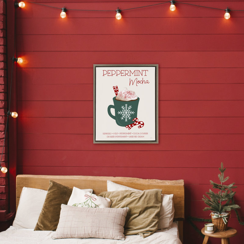 Cadre flottant Peppermint Moka Seasonal Drink, design par Natalie Carpentieri, H 31 po x l 25 po