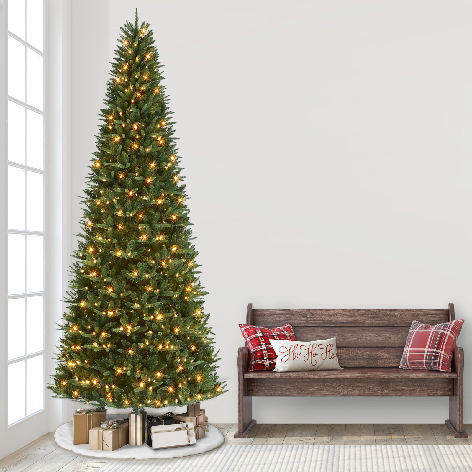144' Lighted Artificial Fir Christmas Tree