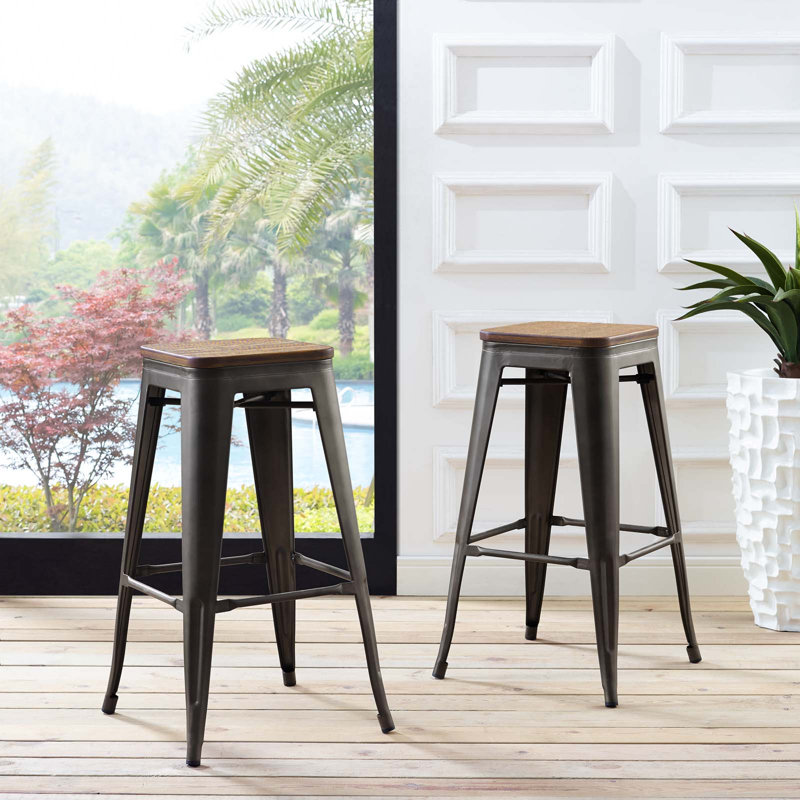 Promenade Counter Stool by Modway, Black, Bar Stool (30" Seat Height)