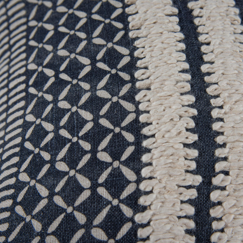 Coussin 100% coton, Polyester, Marine