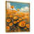 Toile avec cadre flottant or