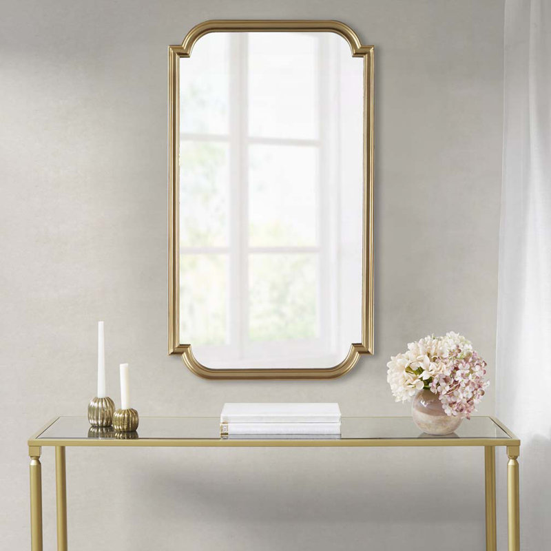 Rounded Rectangle Fluted Wall Mirror
