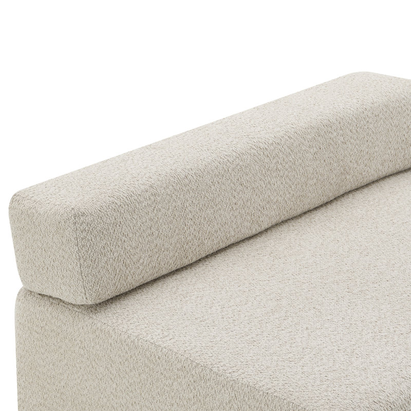 Boneless Loveseat Frame For Oversized Modular U Shaped Sectional Sofa, Beige