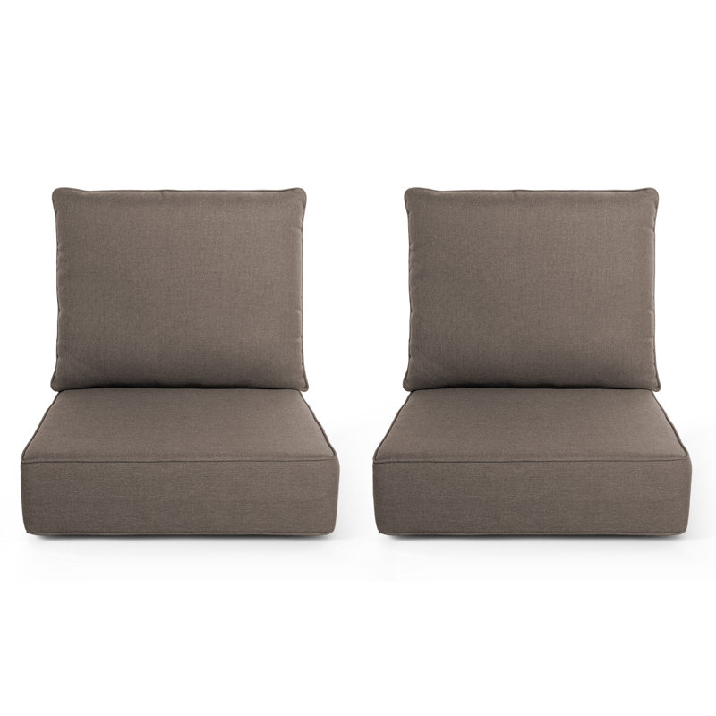 6" Thick Outdoor Cushions 22X24x6, Deep Seat Patio Cushions With Removable Cover, Waterproof & Fade Resistant Replacement For Wicker Chair, Loveseat, Sofa