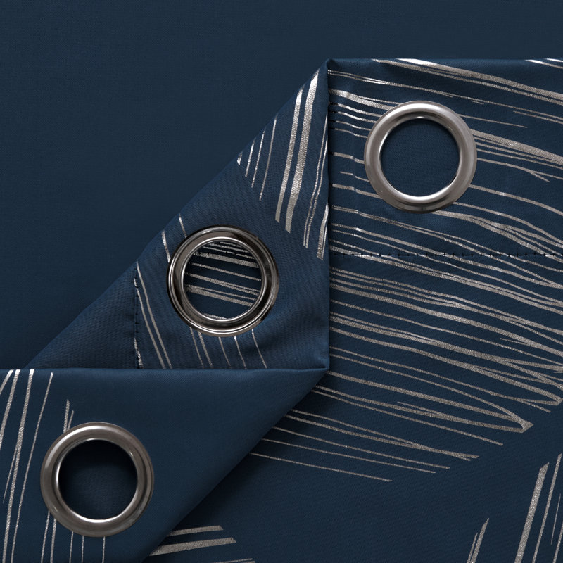 Camille Blackout Curtain Pair, Width 117 x Drop 229 cm, Dark Grey