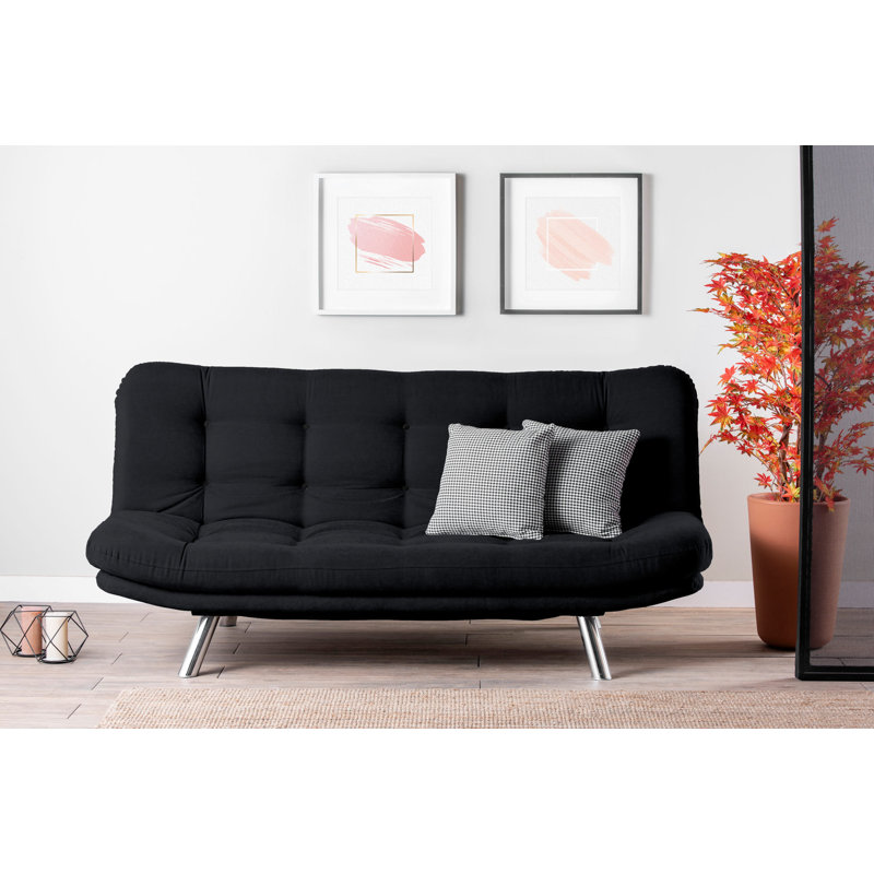 Canapé sans accoudoirs 23 po, 100 % polyester noir