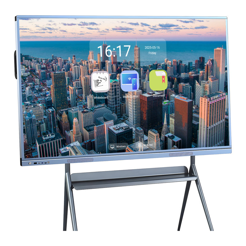 JYXCN 75" Conference Smart Interactive Board IR Touch+Wireless Projection for Stock Exchanges, Classroom and Office