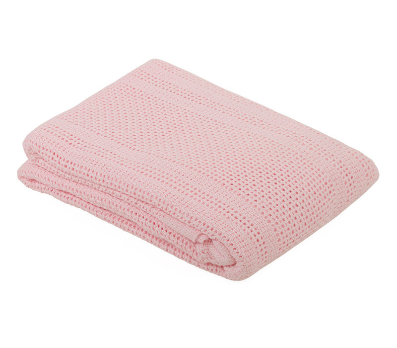 Brunson Cotton Stroller Blanket, Pink
