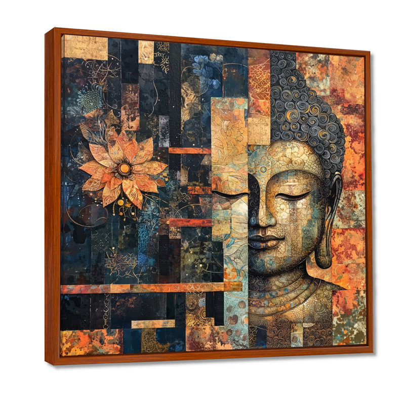 Bouddha murmurant le chemin du bouddhisme II - décoration murale bouddhisme, H 30 po x l 30 po, Bronze