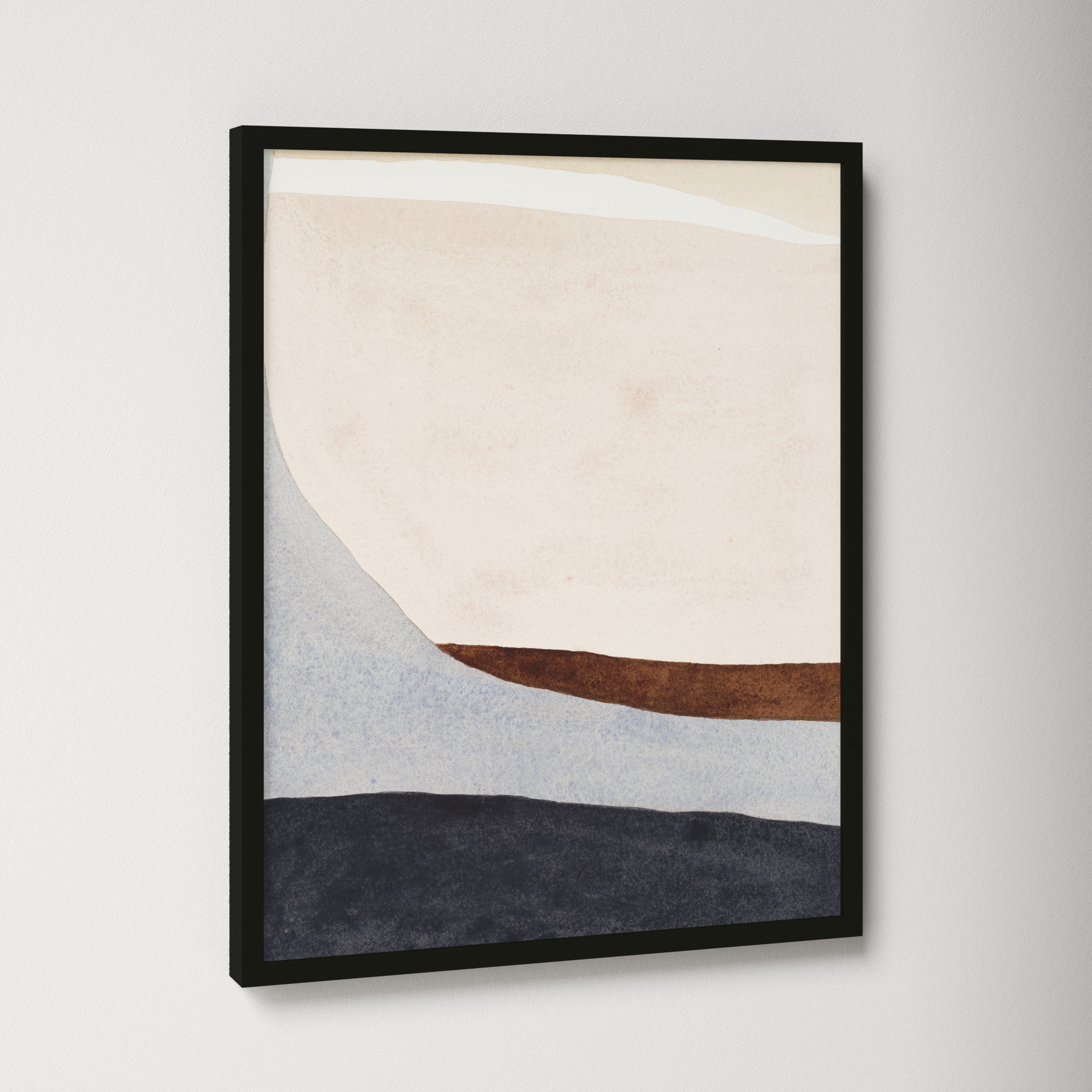 Divided By Blue 2 by Julia Balfour, Black Framed, 20" H x 16" W x 1.25" D