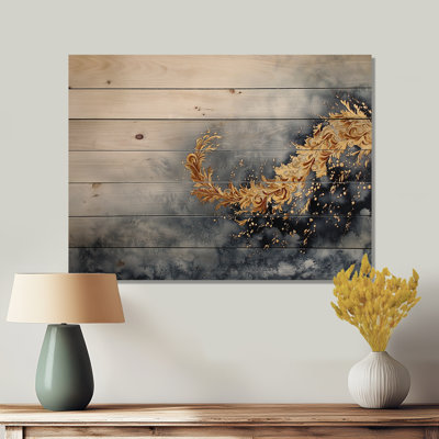 Coastal Liquid River Of Agate II - Nautical Wooden Wall Art On Natural Pine Wood
