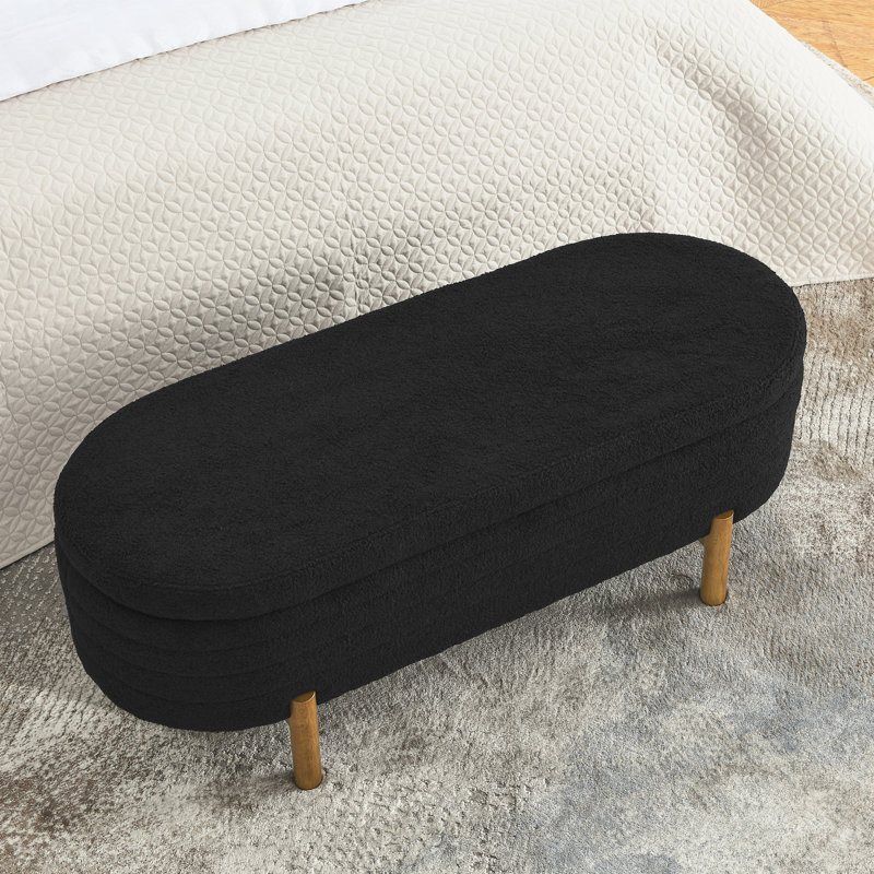 Banc repose-pieds avec rangement en bois d'hévéa Pepo | Siège de hall d'entrée moderne et peu encombrant