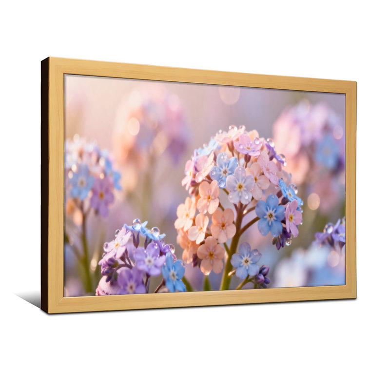 Plantes et fleurs Fleurs pastel flou artistique printemps, Toile tendue, Ne s’applique pas, H 24 po x l 36 po