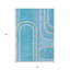 Tapis extérieur lavable antidérapant abstrait bleu sarcelle 5 pi x 8 pi-125213142