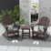 Cullan Plastic Rocking Adirondack Chair with Table