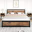Bed Frame With Headboard And Footboard, 14 Inch Bed Platform No Box Spring Needed-1447646089-1447646090