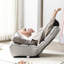 Chaise inclinable en métal pour regarder la télévision - Chaise de plancher grise et en lin, conception peu encombrante
