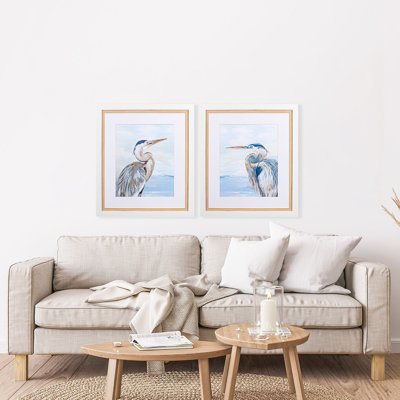 " Morning Heron S/2 " by Jones 2 - Pieces