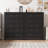 5 Drawer Dresser For Bedroom, 42" Tall Chest Of Drawers With Golden Handles, Modern Wooden Bedroom Storage Cabinet For Living Room And Closet, Black-1128082278