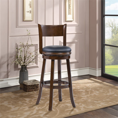 Tabouret pivotant en similicuir cappuccino Pembrely Row