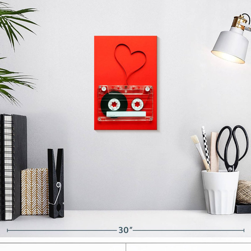 Cassette en forme de cœur Abarca, H 12 po x l 8 po