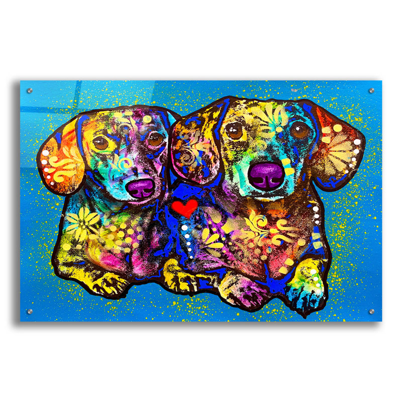 «Two Doxies» par Dean Russo, H 24 po x l 36 po x P 0,2 po