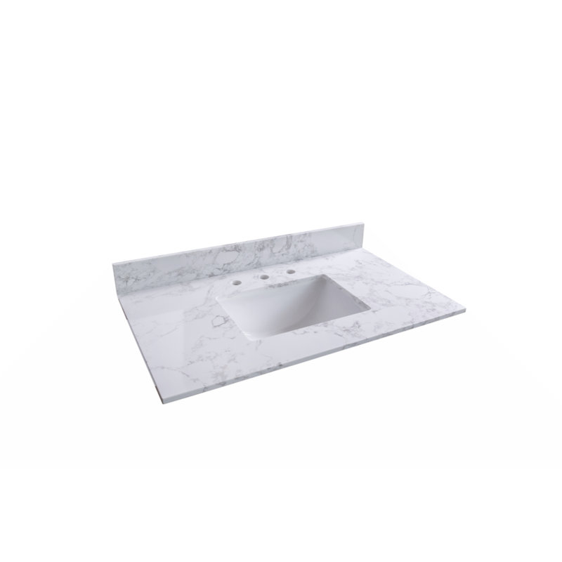 Lavabo de salle de bain rectangulaire encastré en pierre 22 po Myhome Keepers