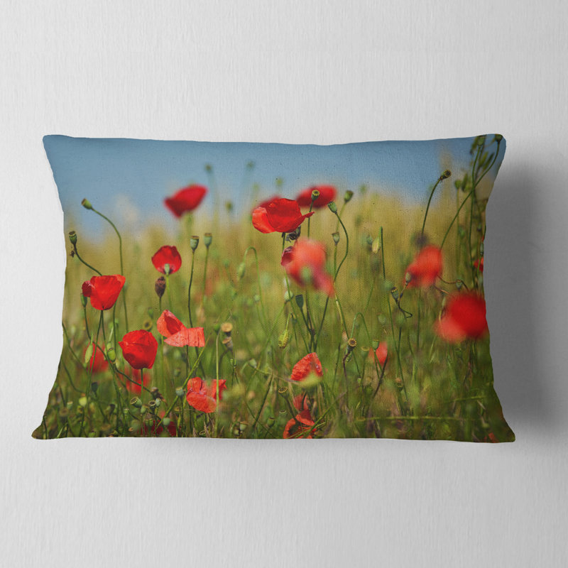 Coussin lombaire de jardin floral sauvage