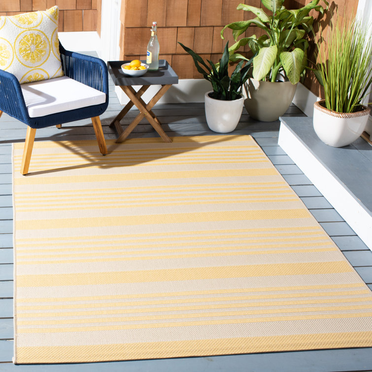 Alitsia Performance Striped Indoor/Outdoor Area Rug