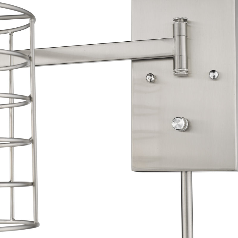 Jayla Armed Sconce, Satin Nickel