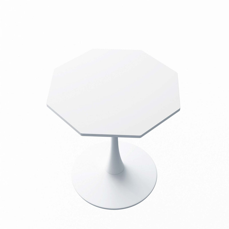 Table basse 31,50 "octogonale, base en métal