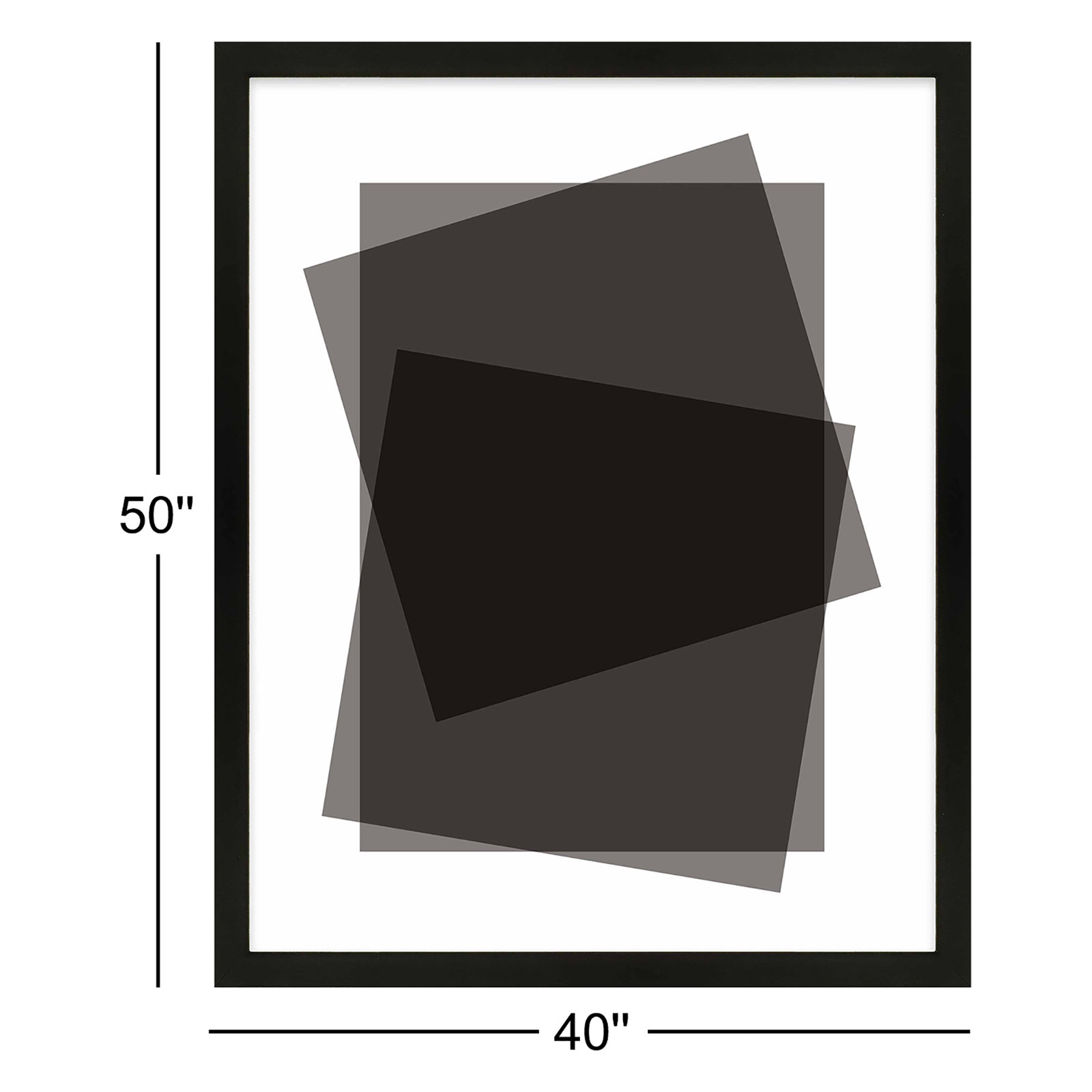 Kami "Black Kami" Print by Jacques Pilon, Black Framed Paper, 50" H x 40" W