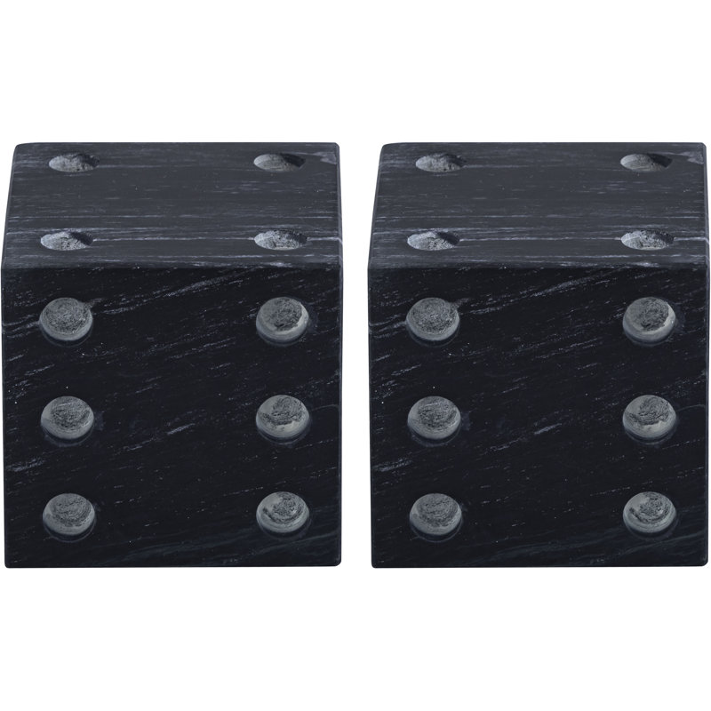 Dice marbre figurines et sculptures abstraites, Noir, noir, noir, noir