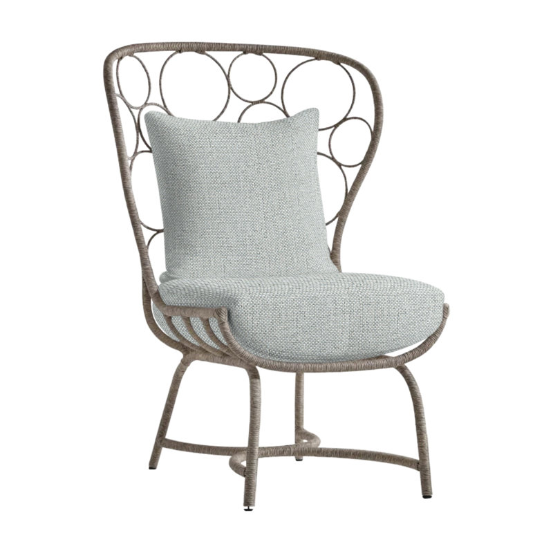 Avea Outdoor Lounge Chair, Light Grey Linen 6032-010