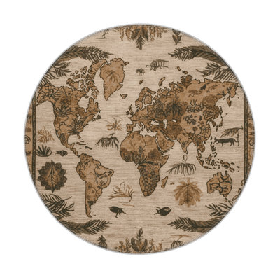 Tapis d'intérieur et d'extérieur brun Nature