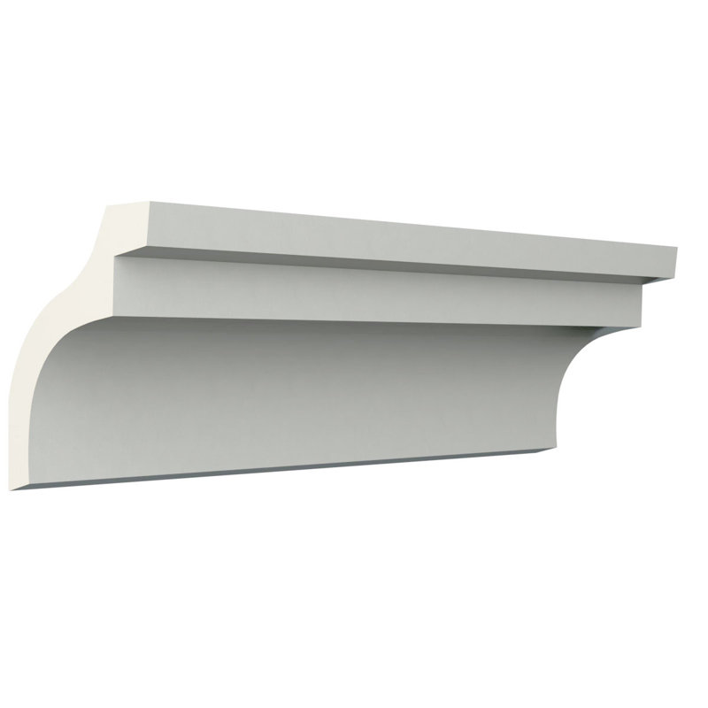 Moulure couronne Endurathane Lily, H 2 1/8 po x P 1 3/4 po x F 2 3/4 po x L 94 1/2 po, apprêtée en usine