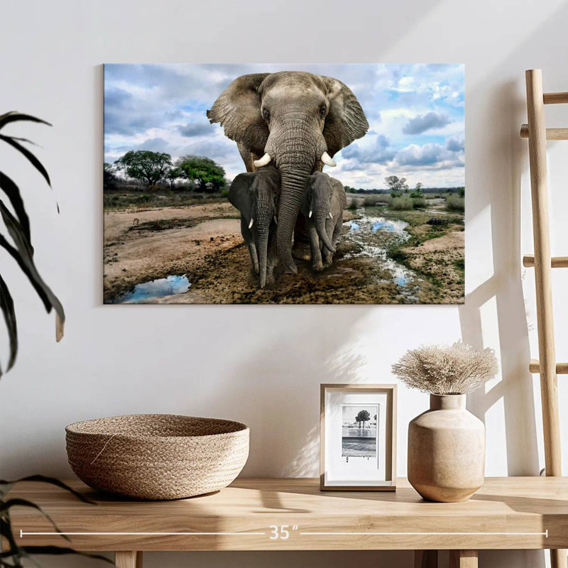 Bramp Safari Elephants, H 16 po x l 24 po