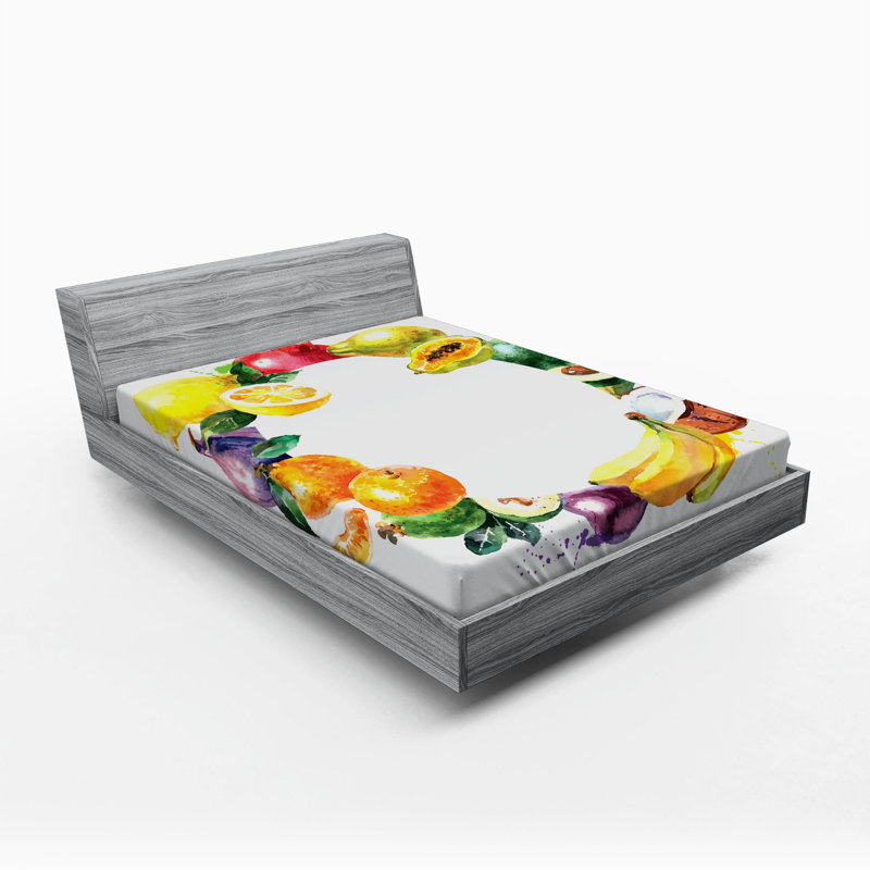 Fruit Microfiber Fitted Sheet, Full Fitted Sheet