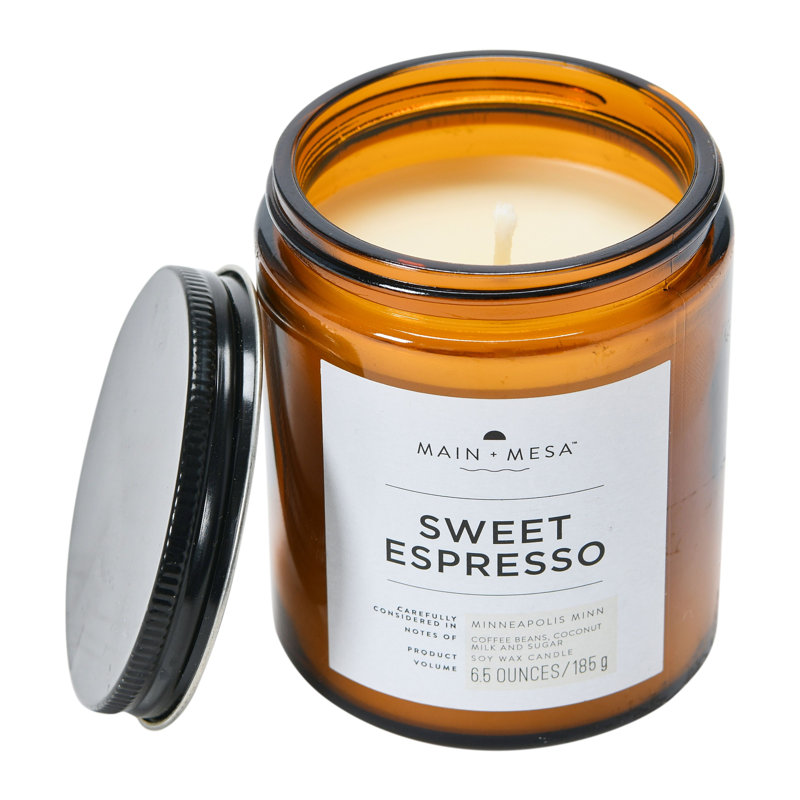 Bougie en verre Amber