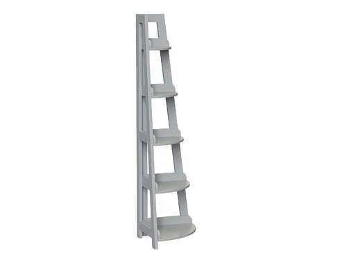 RiverRidge Home Amery 2-Tier Ladder Wall Shelf with Hooks - White